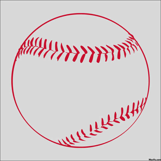 Baseball/Softball Stitches Wall Decal with Custom Name and Number