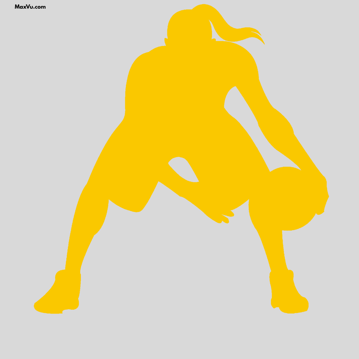 Girl Basketball Crossover Dribbling Wall Graphic – Custom Name & Jersey Number