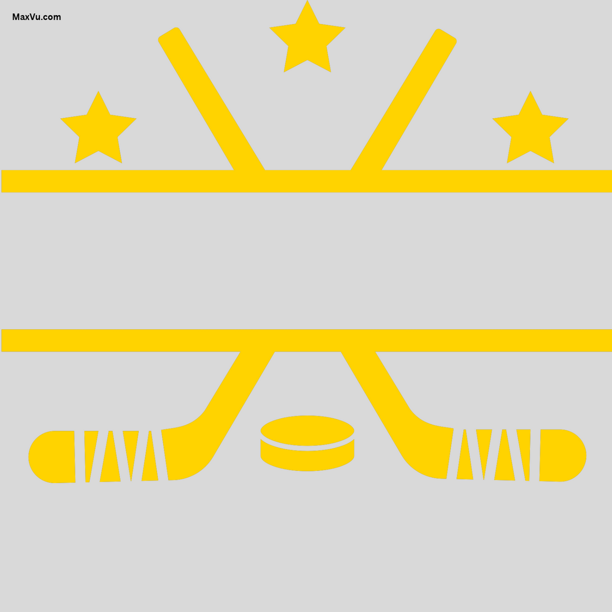 Crossed Hockey Sticks Wall Graphic – Custom Name & Jersey Number Hockey Silhouette