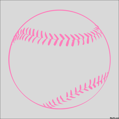 Baseball/Softball Stitches Wall Decal with Custom Name and Number