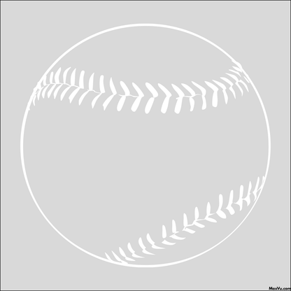 Baseball/Softball Stitches Wall Decal with Custom Name and Number