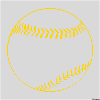 Baseball/Softball Stitches Wall Decal with Custom Name and Number