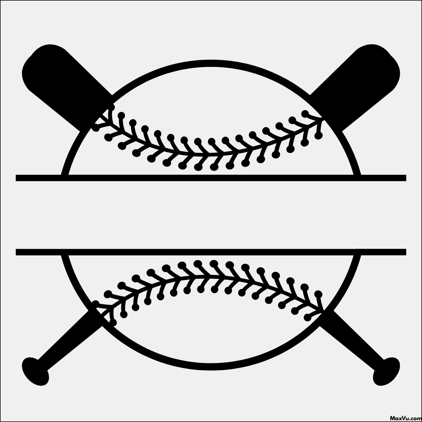Personalized Baseball Wall Graphic – Crossed Bats Design (Custom Name & Number)