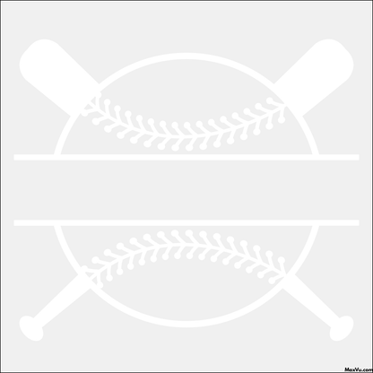 Personalized Baseball Wall Graphic – Crossed Bats Design (Custom Name & Number)