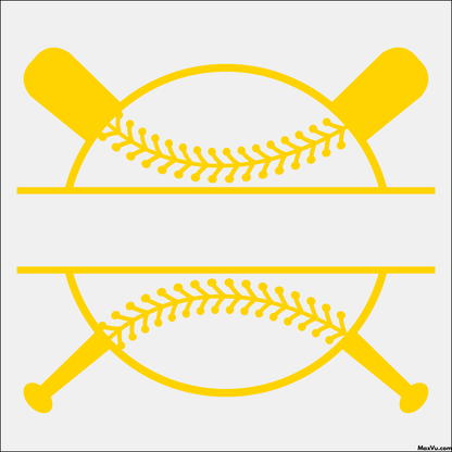 Personalized Baseball Wall Graphic – Crossed Bats Design (Custom Name & Number)