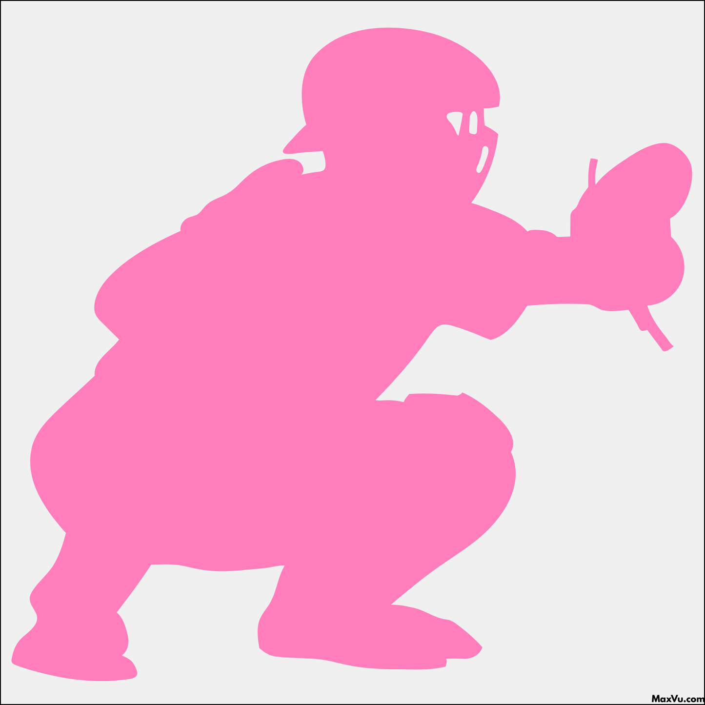 Baseball / Softball Catcher Squatting Wall Decal