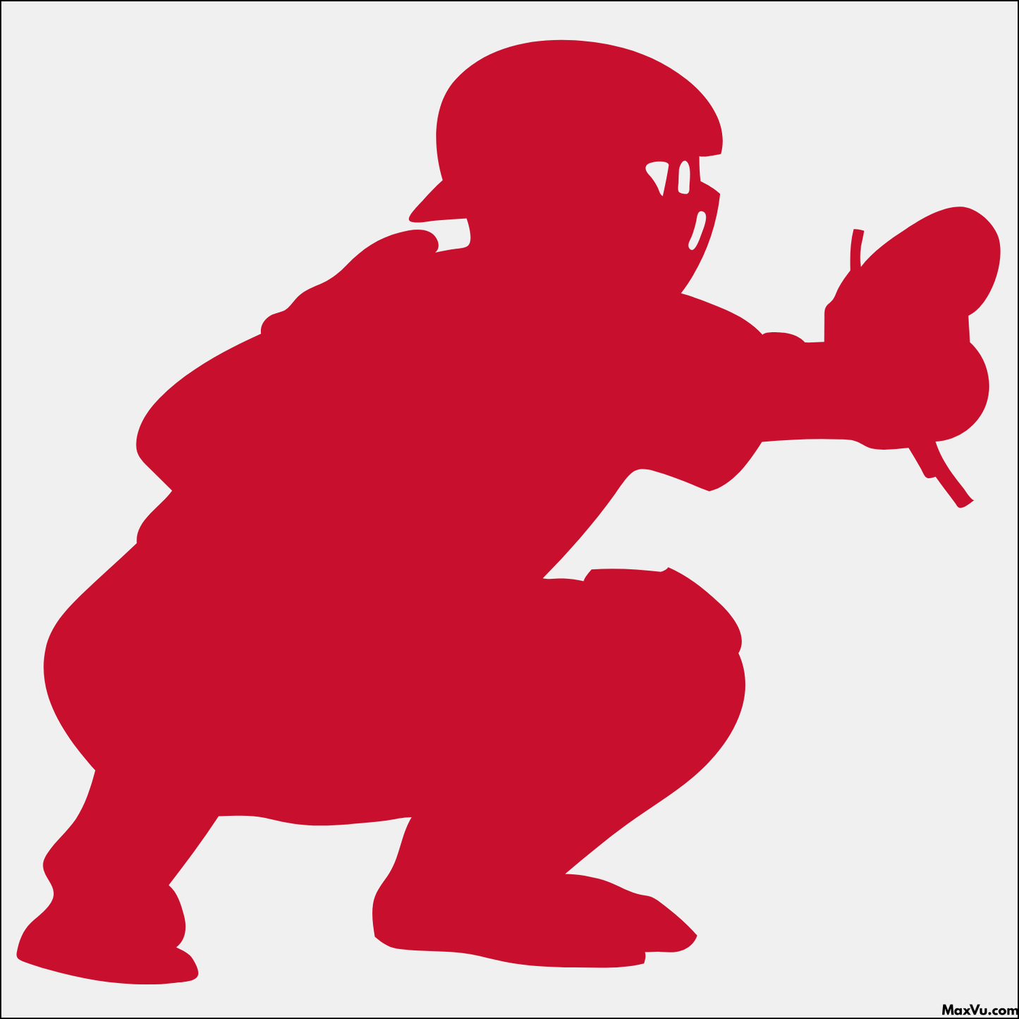 Baseball / Softball Catcher Squatting Wall Decal