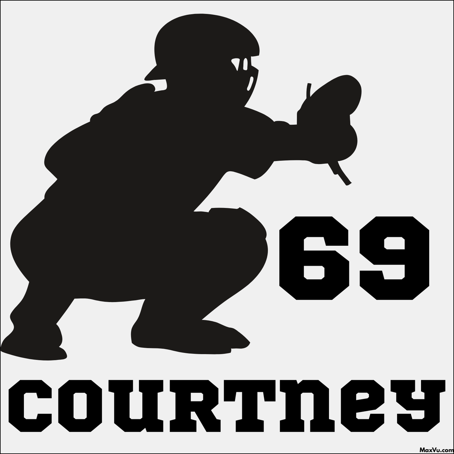 Baseball / Softball Catcher Squatting Wall Decal