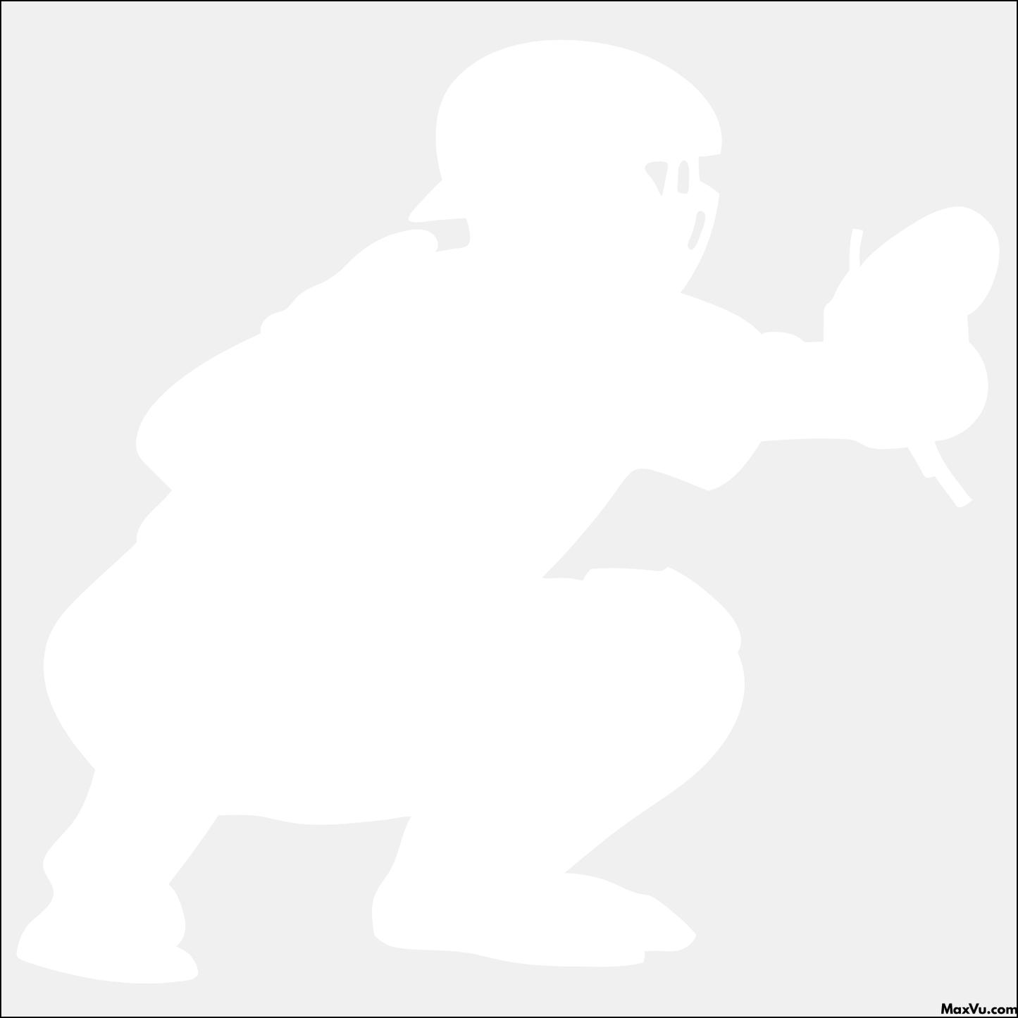 Baseball / Softball Catcher Squatting Wall Decal