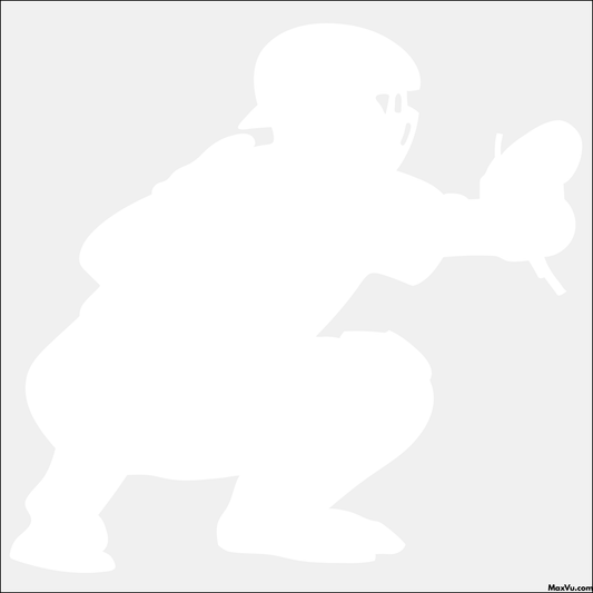 Baseball / Softball Catcher Squatting Wall Decal