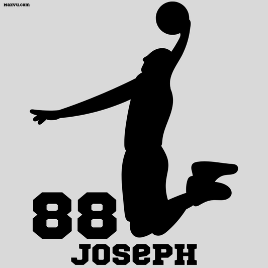 Basketball Tomahawk Dunk Player Wall Decal | Sports Wall Graphic
