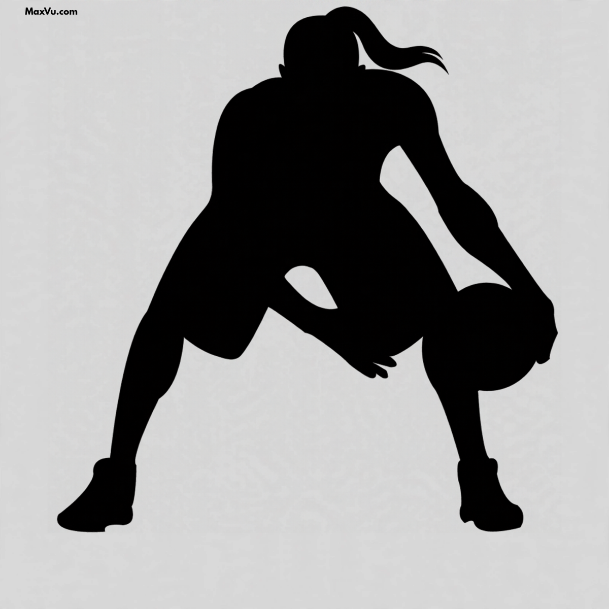 Girl Basketball Crossover Dribbling Wall Graphic – Custom Name & Jersey Number