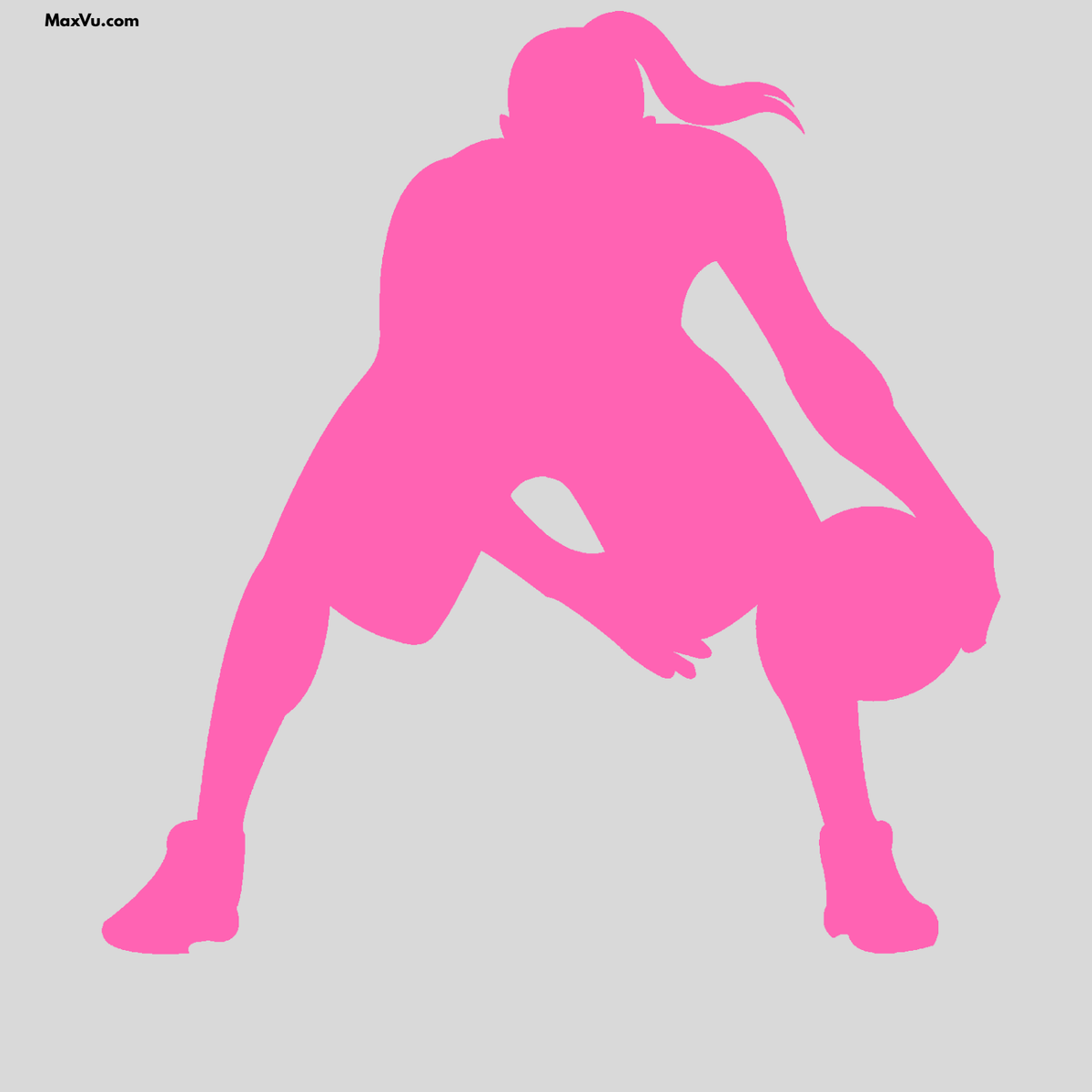 Girl Basketball Crossover Dribbling Wall Graphic – Custom Name & Jersey Number