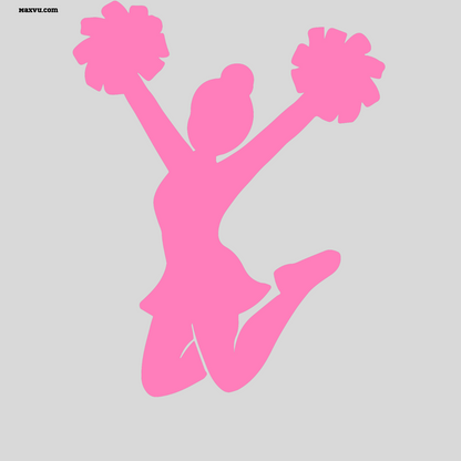 Cheerleader Jump Wall Graphic – w Personalized Name