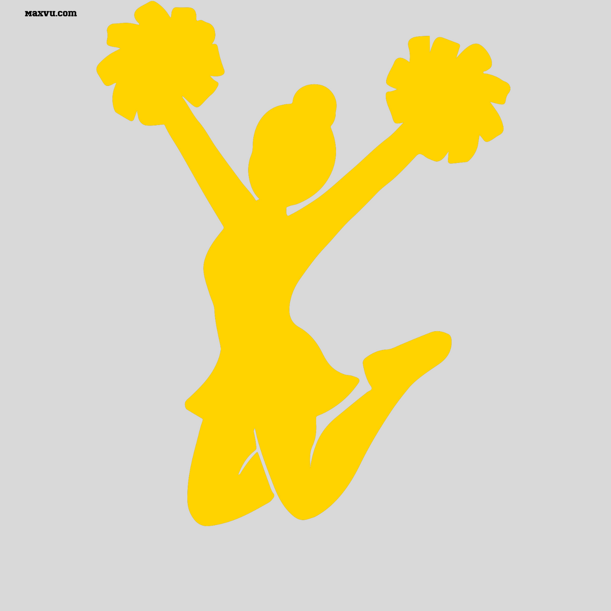 Cheerleader Jump Wall Graphic – w Personalized Name