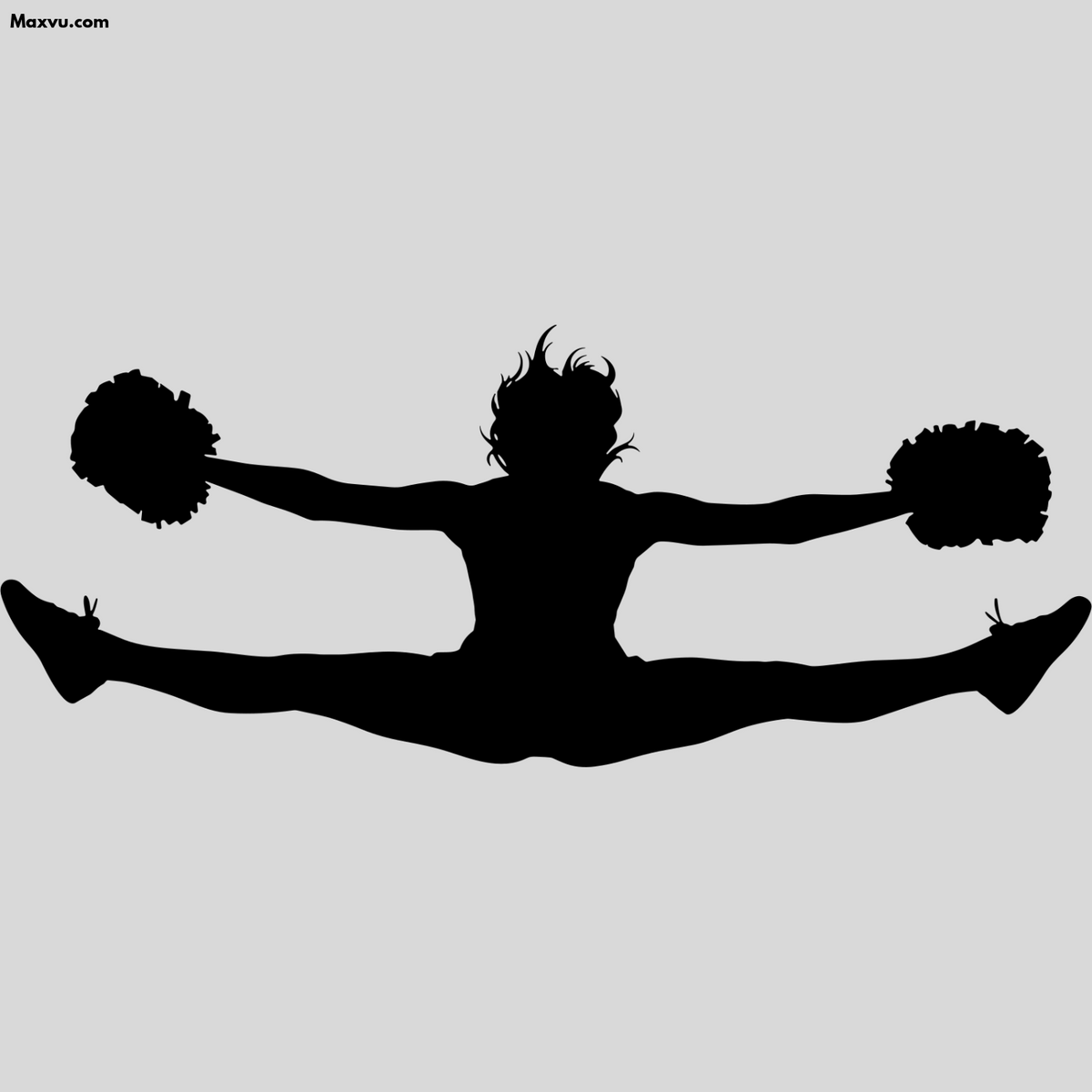 Cheerleader Jump Split Wall Graphic – w Personalized Name