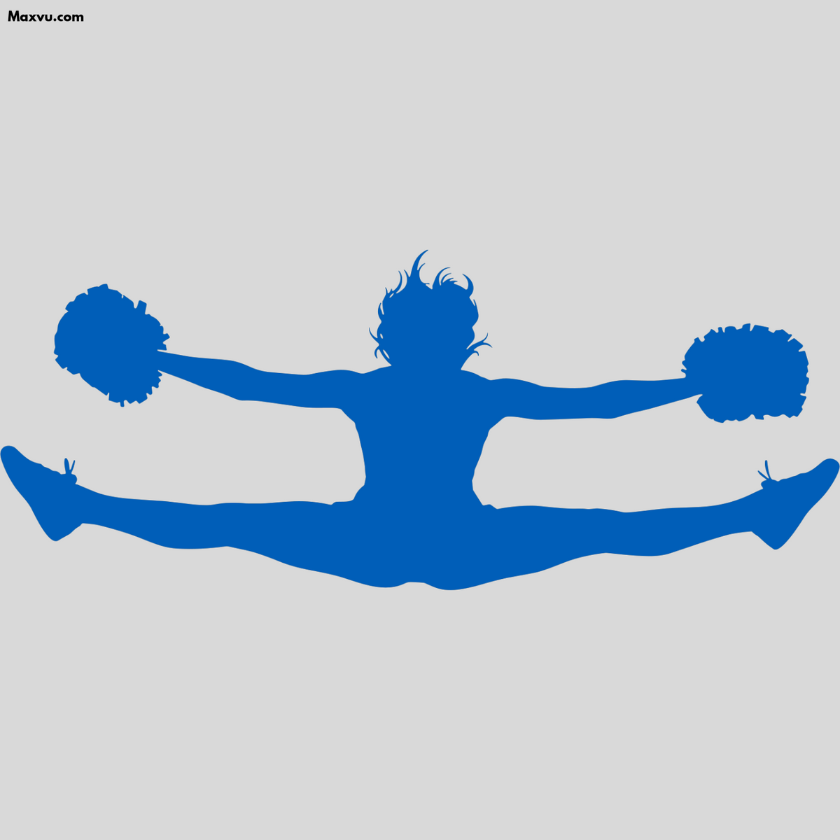 Cheerleader Jump Split Wall Graphic – w Personalized Name