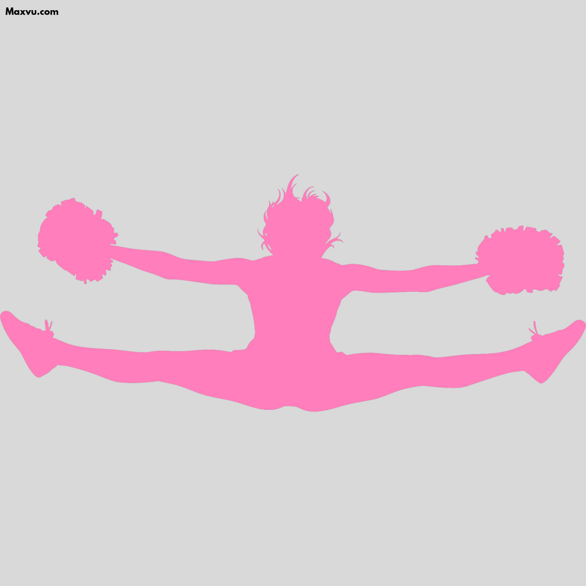 Cheerleader Jump Split Wall Graphic – w Personalized Name