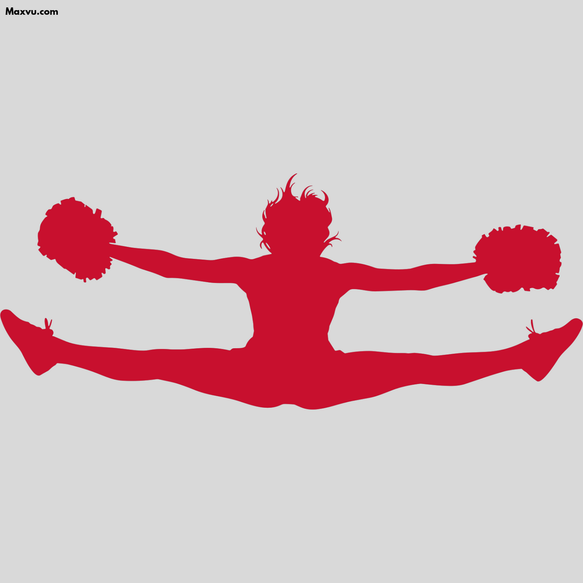 Cheerleader Jump Split Wall Graphic – w Personalized Name