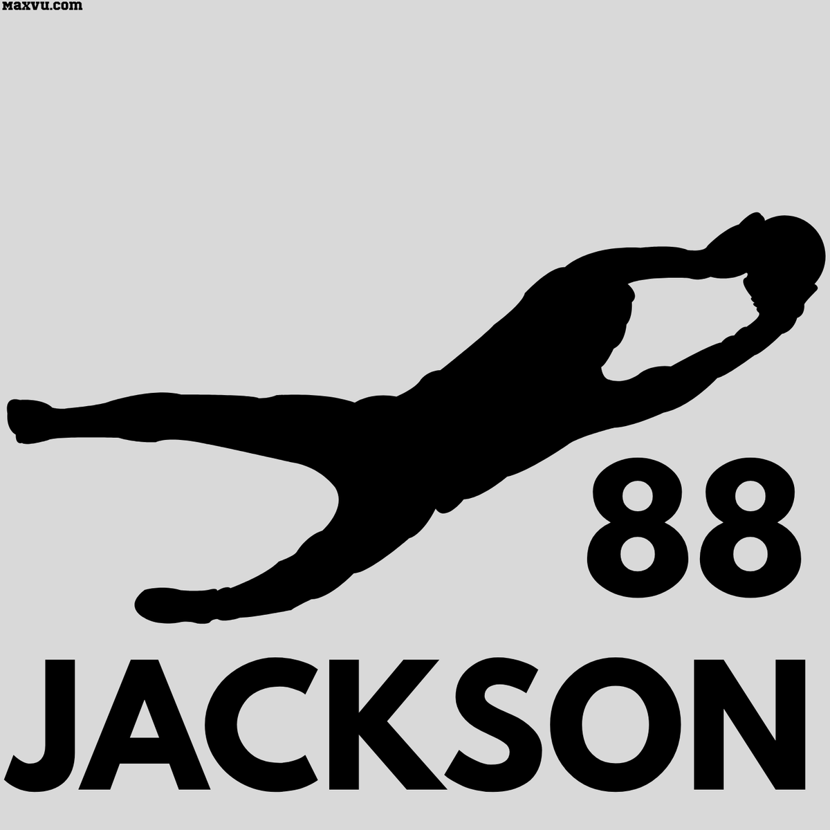 Custom Football Wide Receiver Wall Sticker – Personalized Name & Number Sports Decor