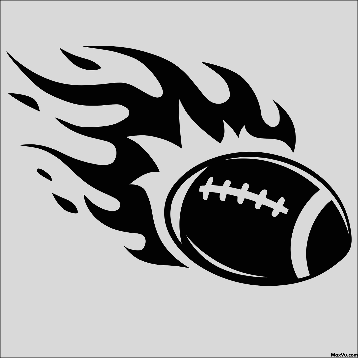 Flaming Football Wall Decal – Premium Removable Vinyl