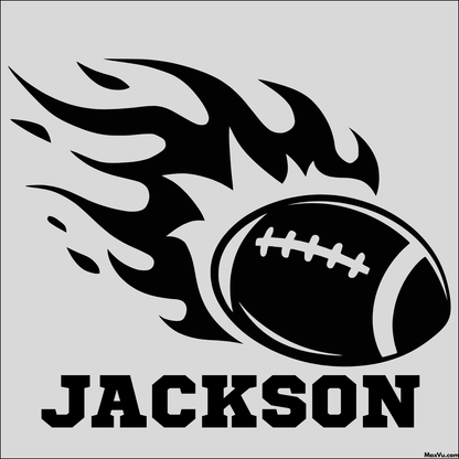 Flaming Football Wall Decal – Premium Removable Vinyl