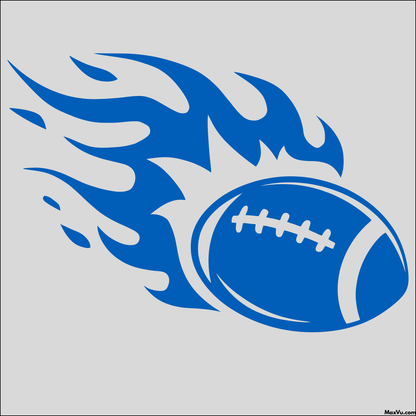Flaming Football Wall Decal – Premium Removable Vinyl
