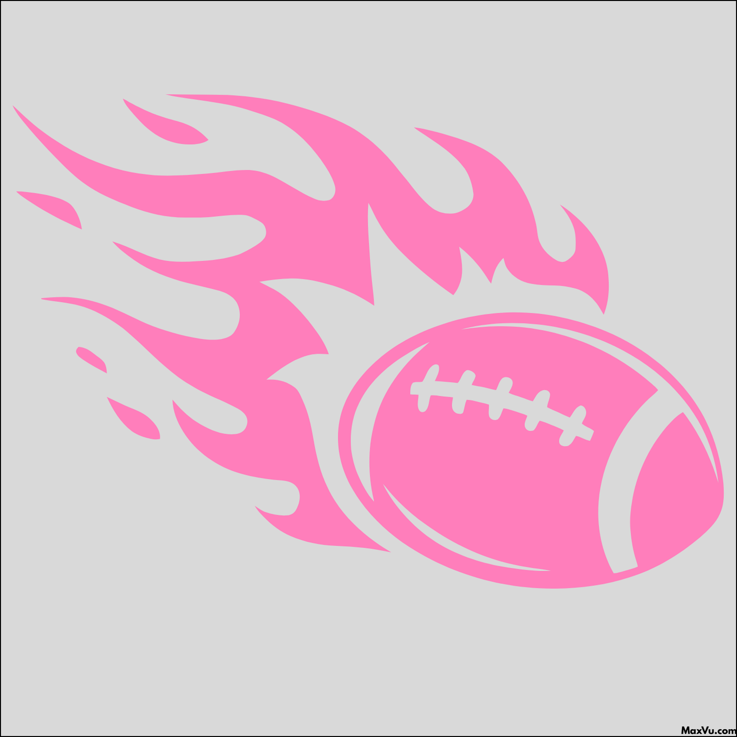 Flaming Football Wall Decal – Premium Removable Vinyl