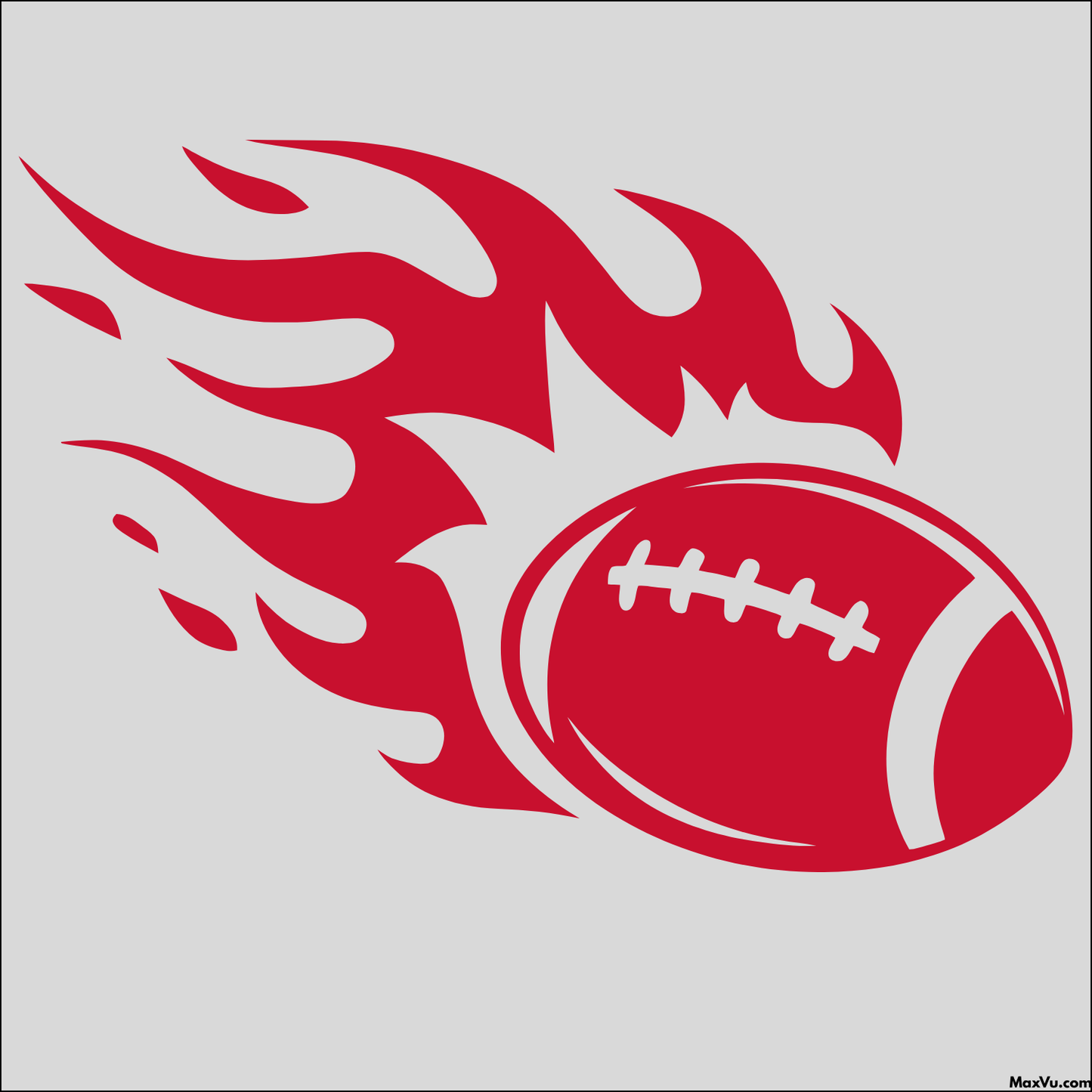 Flaming Football Wall Decal – Premium Removable Vinyl