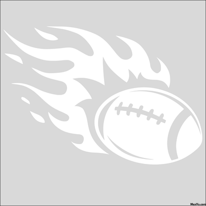 Flaming Football Wall Decal – Premium Removable Vinyl