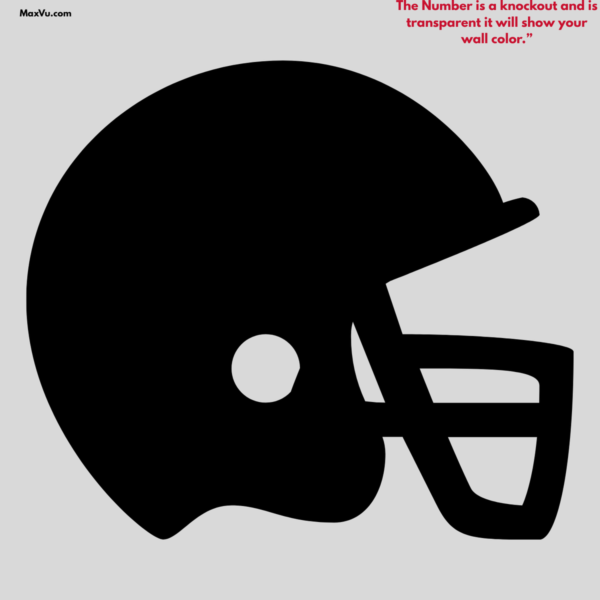 Personalized Football Helmet Wall Decal