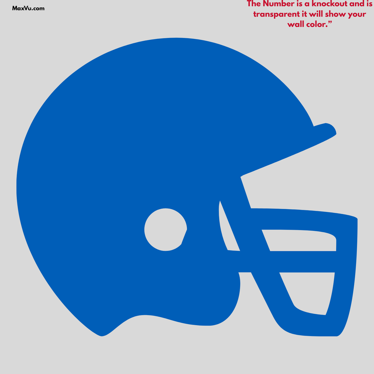Personalized Football Helmet Wall Decal