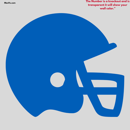 Personalized Football Helmet Wall Decal