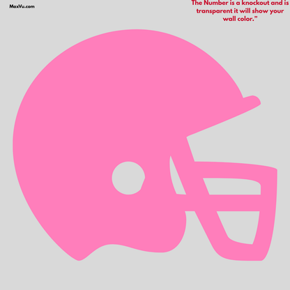 Personalized Football Helmet Wall Decal