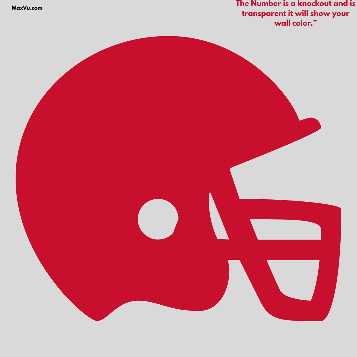 Personalized Football Helmet Wall Decal