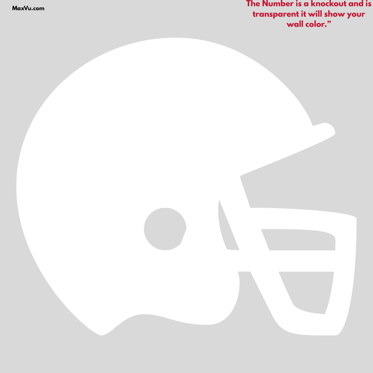 Personalized Football Helmet Wall Decal