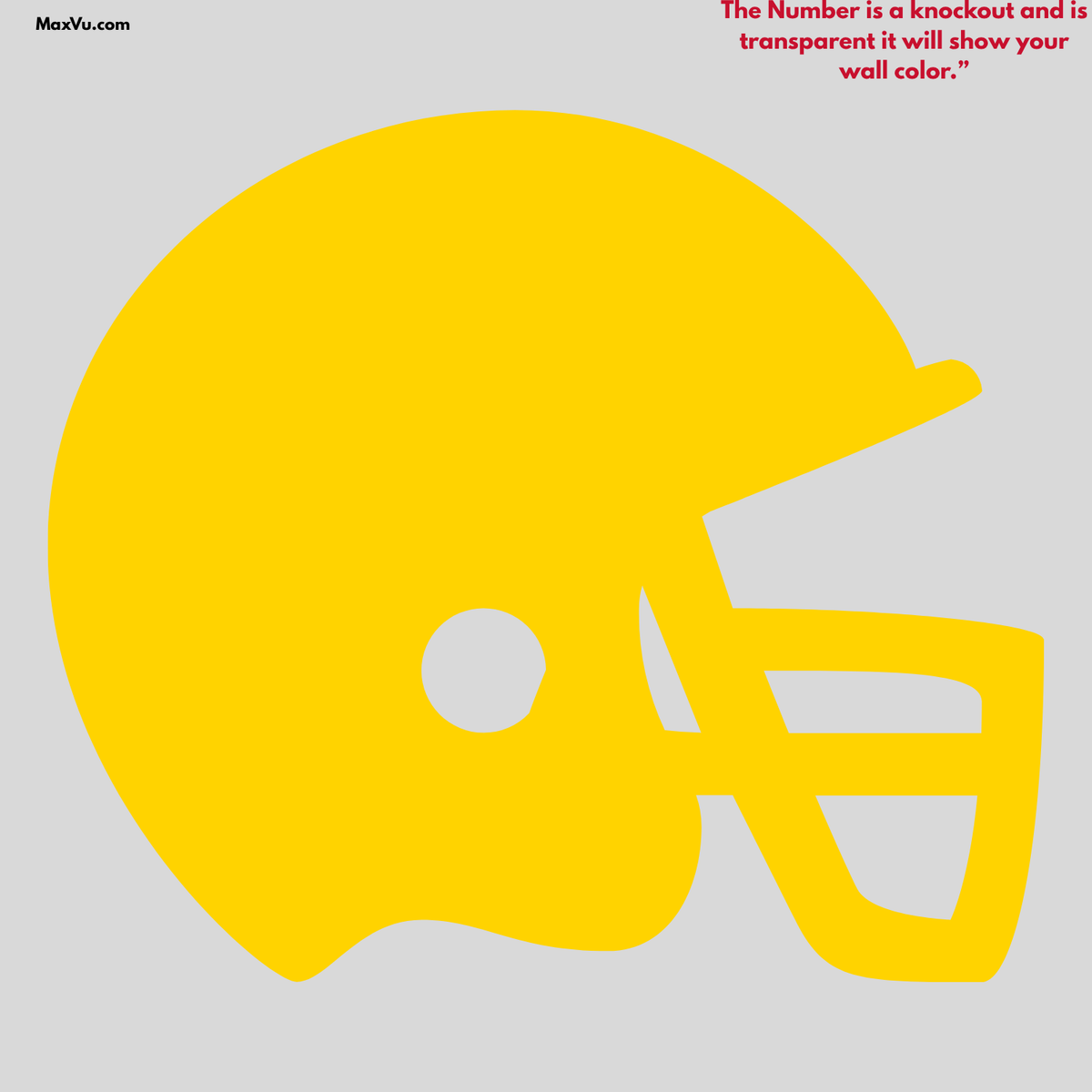 Personalized Football Helmet Wall Decal