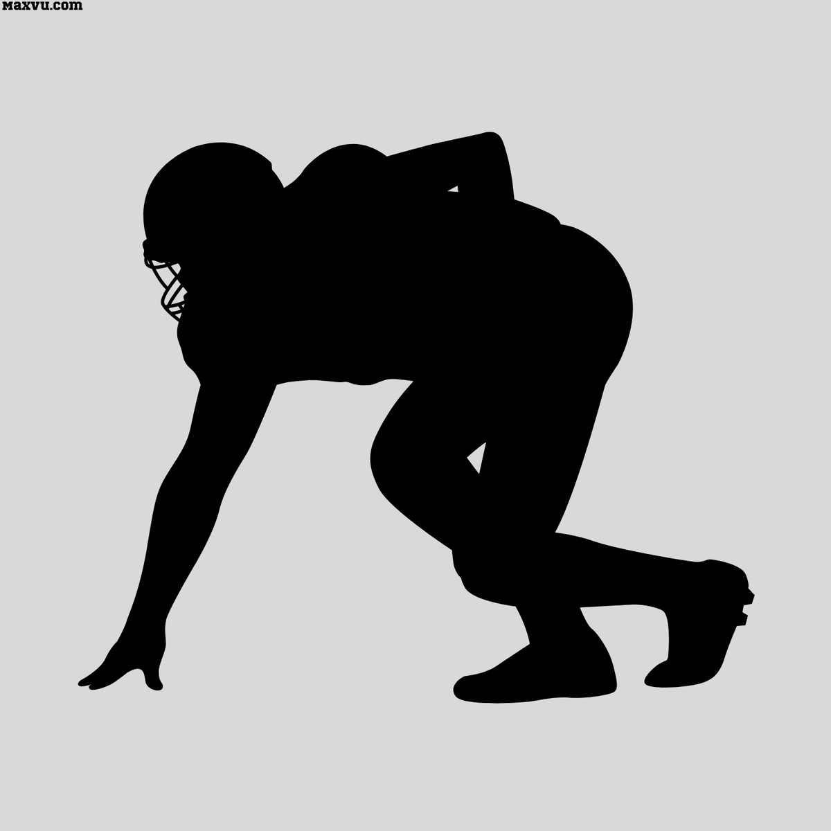 Football Lineman Silhouette – Personalized Sports Wall Art (Premium Vinyl)