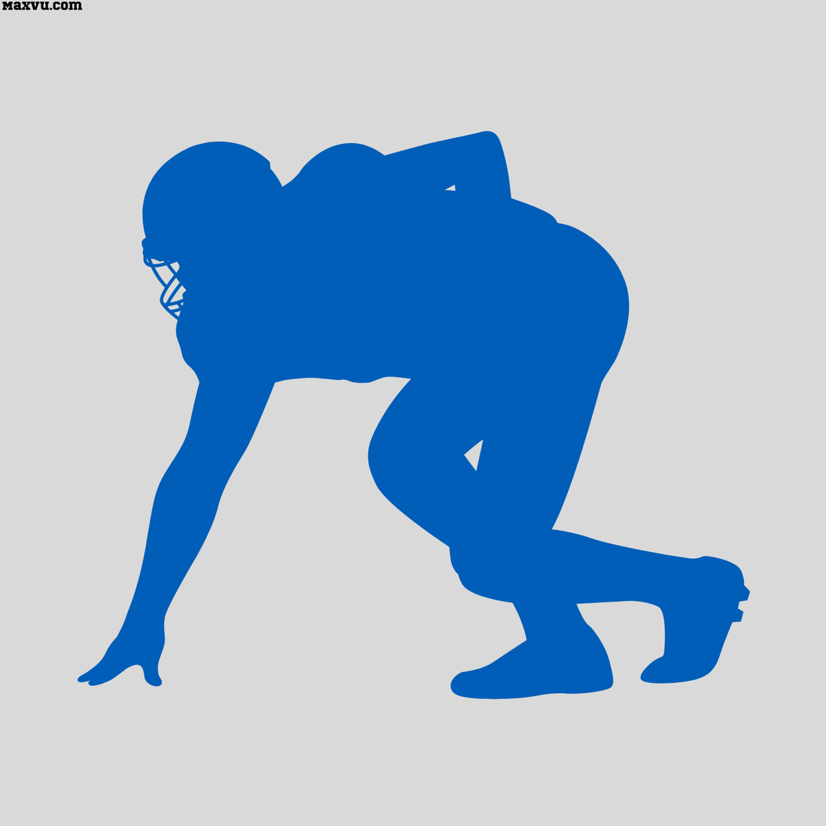 Football Lineman Silhouette – Personalized Sports Wall Art (Premium Vinyl)