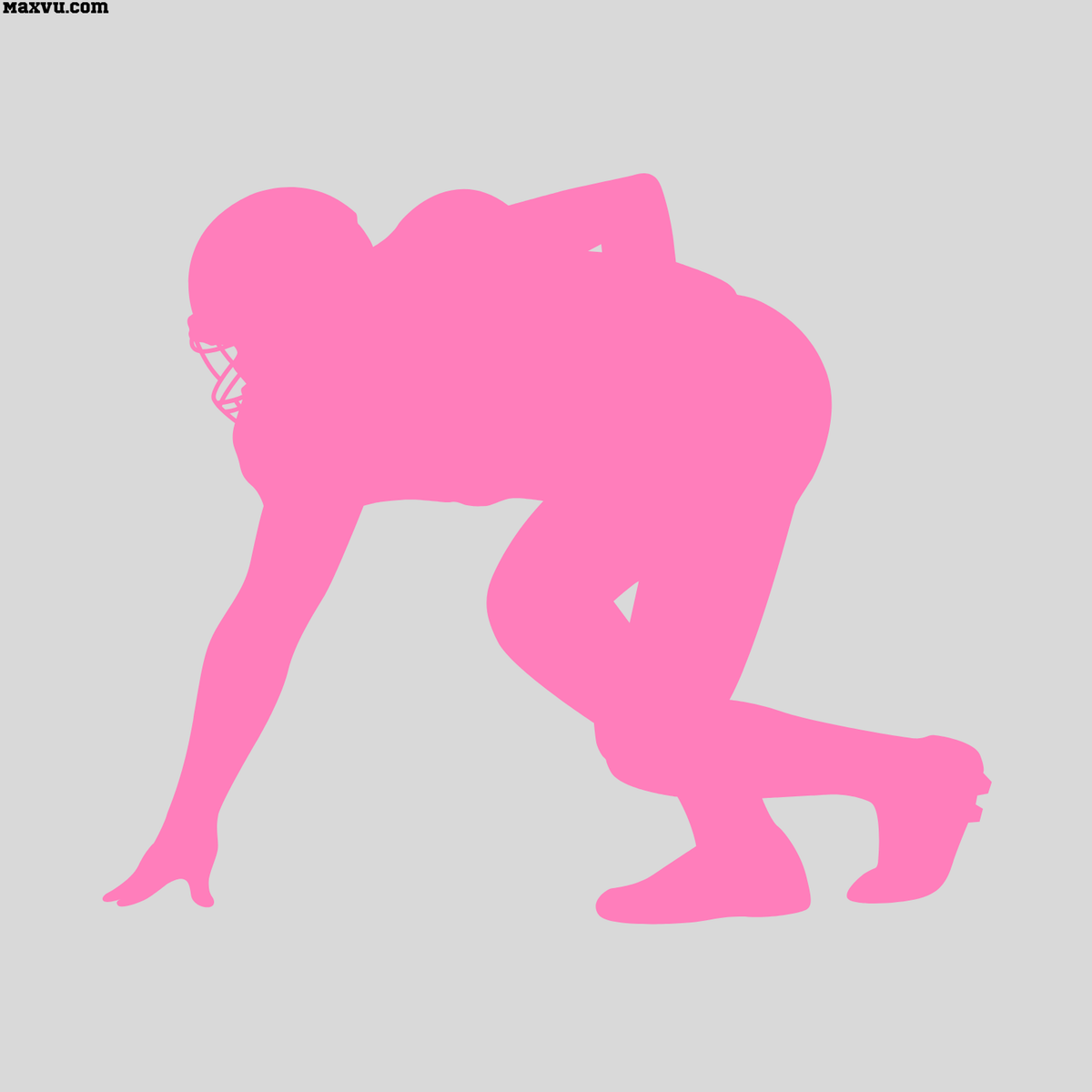 Football Lineman Silhouette – Personalized Sports Wall Art (Premium Vinyl)