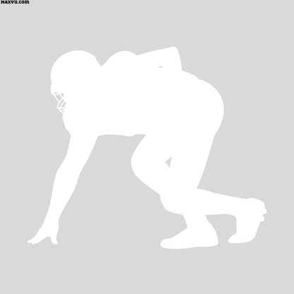 Football Lineman Silhouette – Personalized Sports Wall Art (Premium Vinyl)