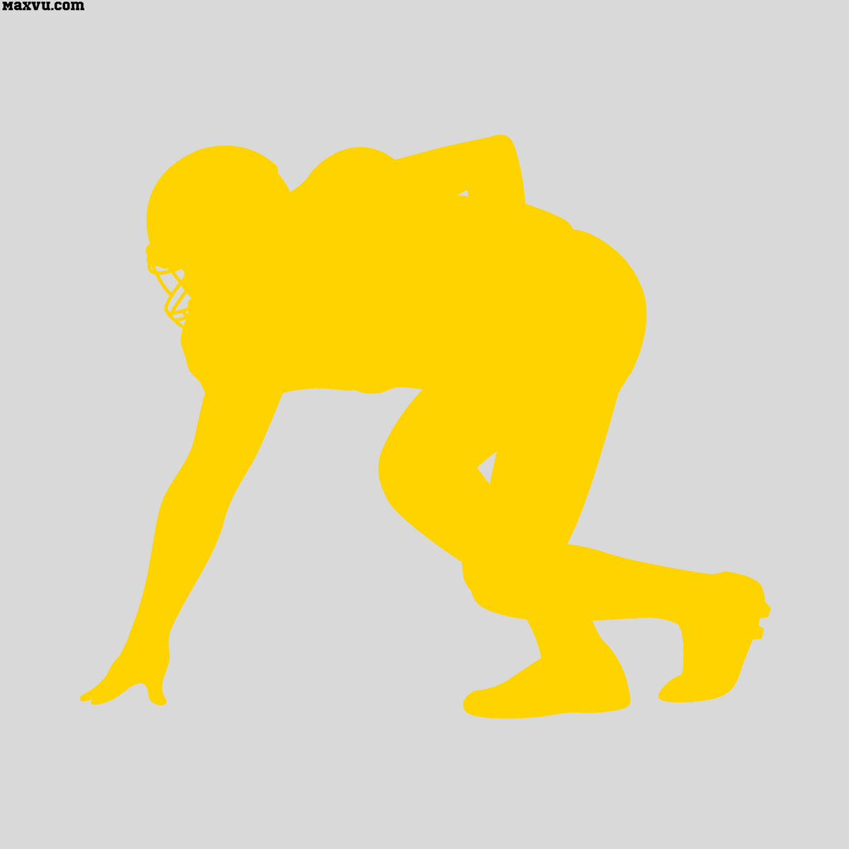 Football Lineman Silhouette – Personalized Sports Wall Art (Premium Vinyl)