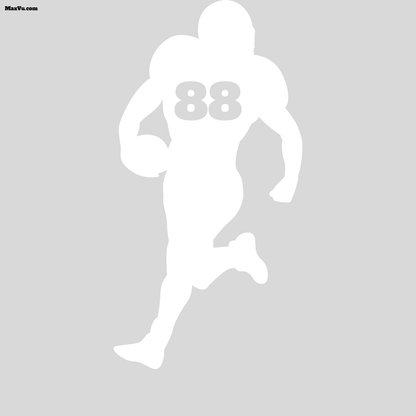 White Silohuette of Football Running Back with a number on his chest. 