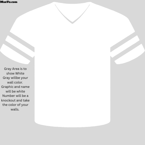 Custom Football Jersey Vinyl Decal – Personalized Name & Number