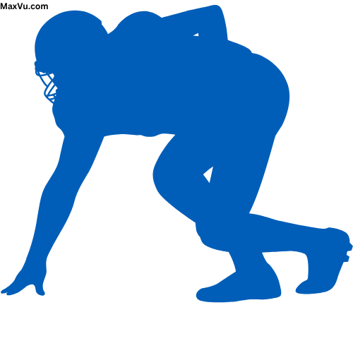 Football Lineman Silhouette – Personalized Sports Wall Art (Premium Vinyl)