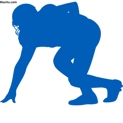 Football Lineman Silhouette – Personalized Sports Wall Art (Premium Vinyl)