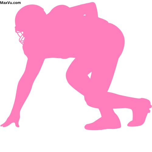 Football Lineman Silhouette – Personalized Sports Wall Art (Premium Vinyl)