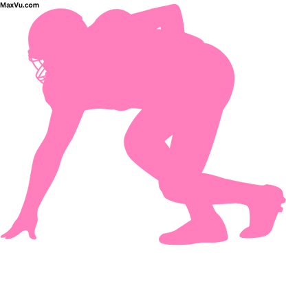 Football Lineman Silhouette – Personalized Sports Wall Art (Premium Vinyl)