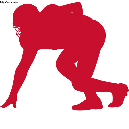 Football Lineman Silhouette – Personalized Sports Wall Art (Premium Vinyl)