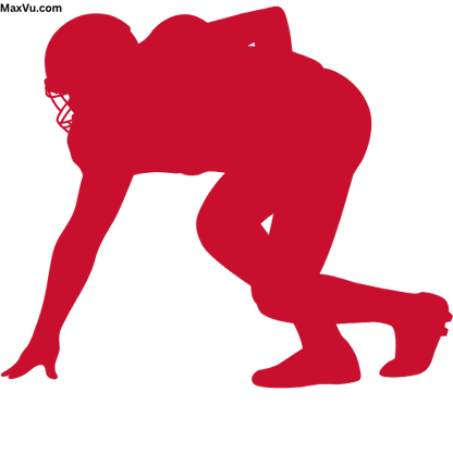 Football Lineman Silhouette – Personalized Sports Wall Art (Premium Vinyl)